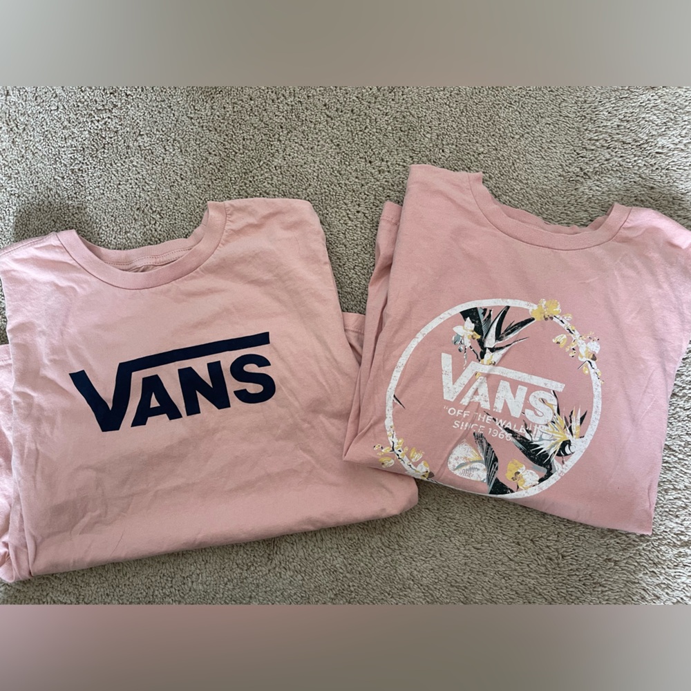 Juniors Vans Size Medium Pink Tshirts